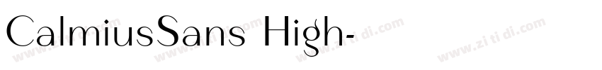 CalmiusSans High字体转换